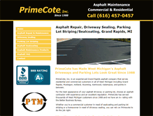 Tablet Screenshot of primecoteasphalt.com